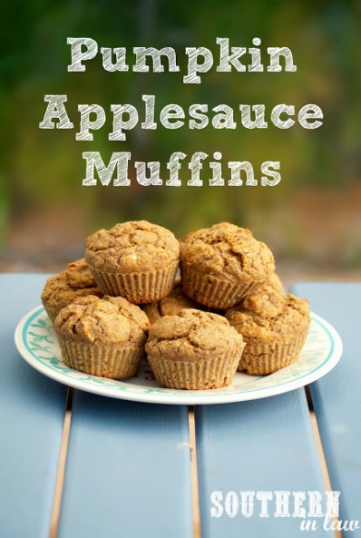 Healthy Pumpkin Applesauce Muffins - gluten free, vegan, low fat, sugar free
